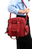Ultra Hafif Su Geçirmez Çok Cepli Omuz Kol Çantası Kırmızı (Model: 571-5E) thumbnail 1