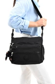 Çapraz Askılı Ultra Hafif Çok Cepli Bayan Omuz Çantası Siyah (Model: 571-6A) - 1