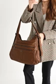571 collections Yıkanmış Deri Hem Sırt Hem Omuz Çantası Taba (Model: 571-9-10D) thumbnail 1
