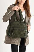 571 collections Suni Deri Çok Bölmeli Çapraz ve Omuz Çantası Yeşil (Model: 571-9-12FF) thumbnail 2