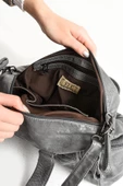 571 collections Suni Deri Çok Bölmeli Çapraz ve  Omuz Çantası Gri (Model: 571-9-12FF) thumbnail 4
