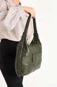 571 collections Suni Deri Yumuşak Dokumalı Sırt Omuz Çantası Yeşil (Model: 571-11-13A) thumbnail 3