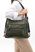 571 collections Suni Deri Yumuşak Dokumalı Sırt Omuz Çantası Yeşil (Model: 571-11-13B) thumbnail 1