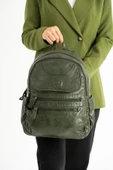 571 collections Suni Deri Sırt Çantası Yeşil (Model: 571-11-12G) - 3