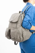 571 collections Yıkanmış Deri Sırt Çantası Gri (Model: 571-11-11E) thumbnail 2