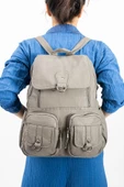 571 collections Yıkanmış Deri Sırt Çantası Gri (Model: 571-11-11E) thumbnail 1