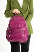571 collections Suni Deri Sırt Çantası Mor (Model: 571-11-12G) - 3