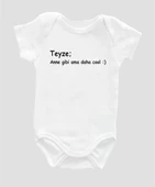 Organik %100 Pamuk Teyze Bebek Body Çıtçıtlı Badi ZBN019 - 1