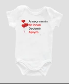 Organik %100 Pamuk  Anneannemin Bir Tanesi Bebek Body Zıbın Tulum ZBN027 - 1