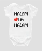 Organik %100 Pamuk Halam da Halam Bebek Body Çıtçıtlı Badi Zıbın Tulum ZBN033 - 1