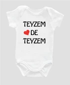 Organik %100 Pamuk Teyzem de Teyzem Bebek Body Çıtçıtlı Badi Zıbın Tulum ZBN032 - 1