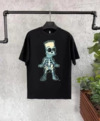 Bisiklet Yaka Kısa Kol Çocuk Baskılı T-Shirt - Siyah thumbnail 2