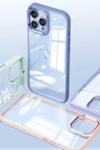 Iphone 13 Pro Max Uyumlu Kristal Bold Serisi Darbeye Dayanıklı Metal Lens Koruma Özel Lüks Kılıf - 8