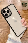 Iphone 13 Pro Max Uyumlu Kristal Bold Serisi Darbeye Dayanıklı Metal Lens Koruma Özel Lüks Kılıf - 7