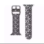 Apple Watch Seri 2/3/4/5/6/7 42mm 44mm 45mm Uyumlu Zebra Desenli Silikon Kordon - 7