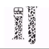 Apple Watch Seri 2/3/4/5/6/7 42mm 44mm 45mm Uyumlu Zebra Desenli Silikon Kordon - 5