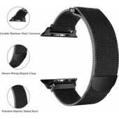 Apple Watch 2 3 4 5 6 Se Nike 38mm 40mm Uyumlu  Kayış Milano Loop Metal Örgü Kordon thumbnail 11