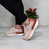 M.P 1674 Bej Renk Fuspetli Bayan Yürüyüş Dolgu Spor Ayakkabı thumbnail 6