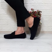 Fiyra Tkn Lacivert Nubuk Hakiki Deri Erkek Babet Günlük Ayakkabı - 6