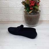 Fiyra Tkn Lacivert Nubuk Hakiki Deri Erkek Babet Günlük Ayakkabı - 9