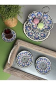 Jamuor Roys Fulya Porselen Katlı Kurabiyelik Ve 6 Lı Çay Tabağı 12cm - 3
