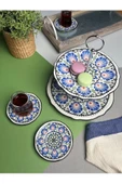 Jamuor Roys Fulya Porselen Katlı Kurabiyelik Ve 6 Lı Çay Tabağı 12cm - 2