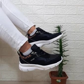 Kinetix Melly Pu Siyah Fuspetli Dolgu Topuk Bayan Spor Ayakkabı - 4