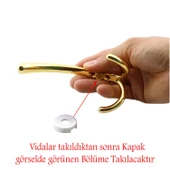 Hitit Askı Portmanto Metal Altın Gold Vestiyer Duvar Dolap Elbise Askısı Mobilya Askılığı Aparat thumbnail 4