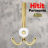 Hitit Askı Portmanto Metal Altın Gold Vestiyer Duvar Dolap Elbise Askısı Mobilya Askılığı Aparat thumbnail 1