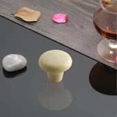 Mantar Düğme Sert Plastik Kulp Krem Dolap Mobilya Mutfak Dolabı Çekmece Kapak Kulpu Kulbu 10 ADET thumbnail 6