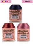 3 Adet Altınbaşak Oya ve Dantel İpi 20 gr - Royaleks - No: 500 - 186 - 028 - 1