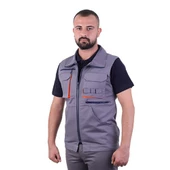 ESER - Teknik Bol Cepli İş Yeleği - Gri - 1