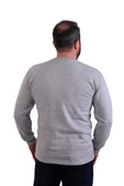 ESER - Bisiklet Yaka Sweatshirt - Cepli - Melanj Gri - 2