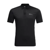 Jack Wolfskin Pack & Go Siyah Erkek Polo T-Shirt 1808542_6000-6000 - 6