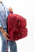 571 collections Ultra Hafif Çok Cepli Sırt Çantası (571-2D) Kırmızı thumbnail 3