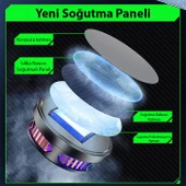 Polham Süper Hızlı Nano Soğutuculu Manyetik Mıknatıslı Telefon Soğutucu Fan, RGB Işıklı Universal - 4