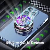 Polham Süper Hızlı Nano Soğutuculu Manyetik Mıknatıslı Telefon Soğutucu Fan, RGB Işıklı Universal - 5
