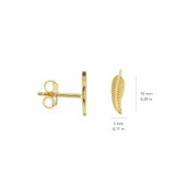 14 Ayar Altın Yaprak Küpe 0,84 gr - 3