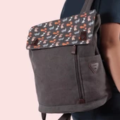 Biggdesign Dogs Vintage Laptop Sırt Çantası Gri - 4