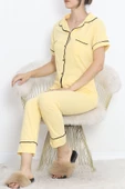 Önü Cepli Pijama Takımı Sarısiyah - 11404.1048. thumbnail 2