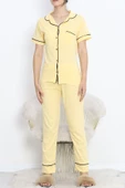 Önü Cepli Pijama Takımı Sarısiyah - 11404.1048. thumbnail 5