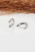 Kadın Çelik Basic Geometrik 1.5 cm U Model Klipsli Küpe - 1