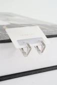 Kadın Vip Seri Zirkon Taşlı 1.6 cm Kare Model Küpe thumbnail 2