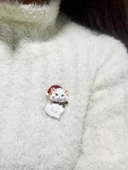 Kadın Özel Tasarım Kedi Figürlü Broş thumbnail 2