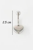Kadın 316L Anti Alerjenik Kalp Figürlü Göbek Piercing - 1