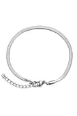 Kadın 316 L Kararmaz ve Paslanmaz Çelik Anti Alerjenik İtalyan Zincir Bileklik thumbnail 2