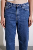 Yüksek Bel Mom Jean Mavi - 4