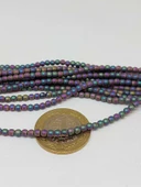 Bileklik Boy Hematit Taşı Yarım Dizi 3mm (35610) (17CM UZUNLUĞUNDADIR) thumbnail 2