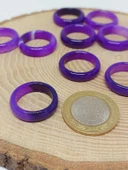 Akik Taşı Yüzük Mor Alacalı 6mm Kalınlığında (Standart Ölçü) (51486) thumbnail 2