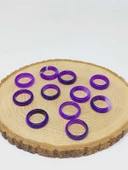 Akik Taşı Yüzük Mor Alacalı 6mm Kalınlığında (Standart Ölçü) (51486) thumbnail 3